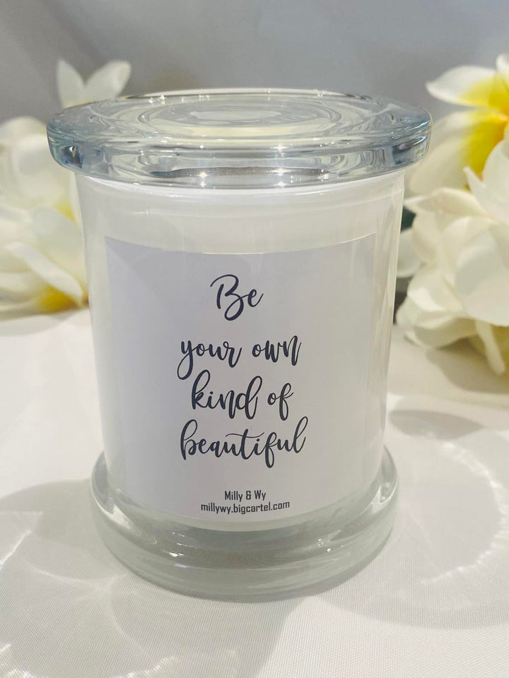 Candle with Quote - By Milly &amp; Wy