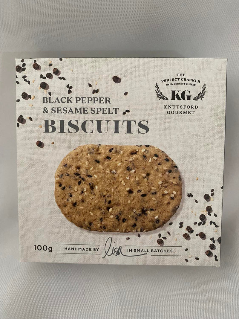 Black Pepper and Sesame Spelt Biscuits