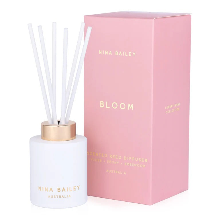 Nina Bailey Bloom Candle, Reed Diffuser &amp; Chocolate heart sweet Gift box