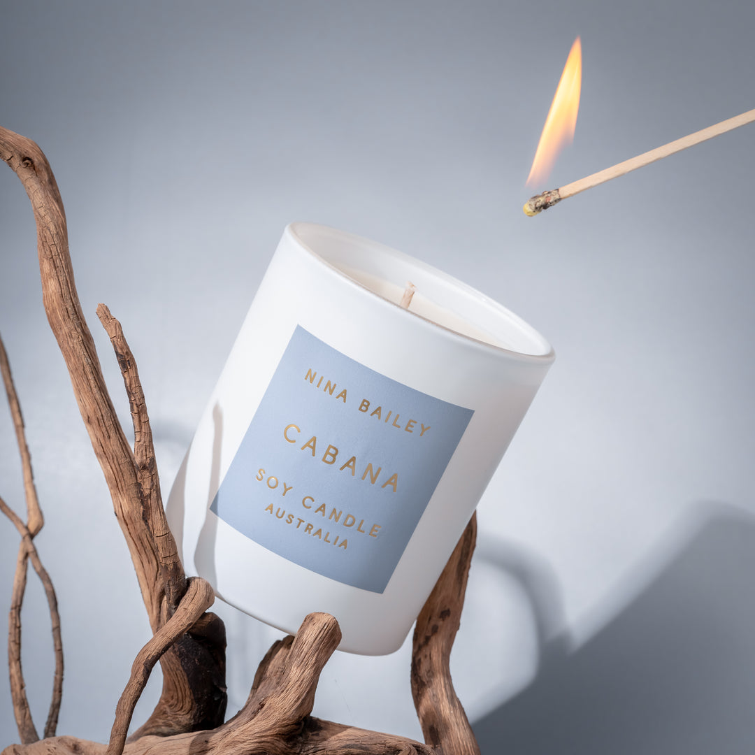 Nina Bailey Cabana Soy Candle, Diffuser &amp; Chocolate treat Gift box