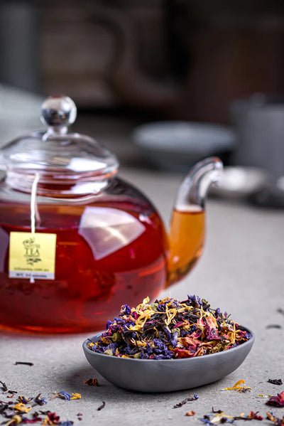Infuse Tea Cottage Garden blend with sweet treats