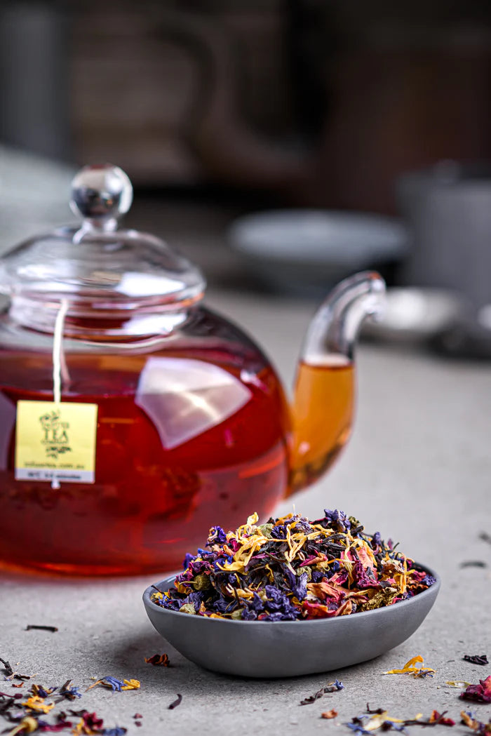 Infuse Tea Cottage Garden blend with sweet treats