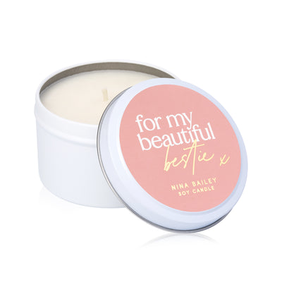 "For my beautiful bestie x" Soy candle
