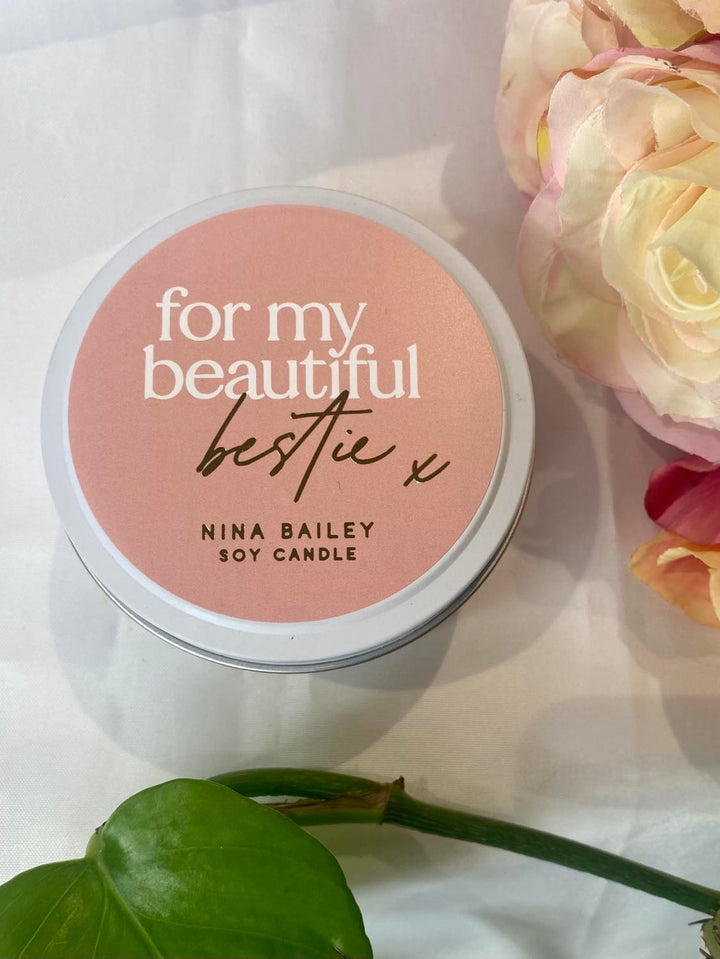 "For my beautiful bestie x" Soy candle