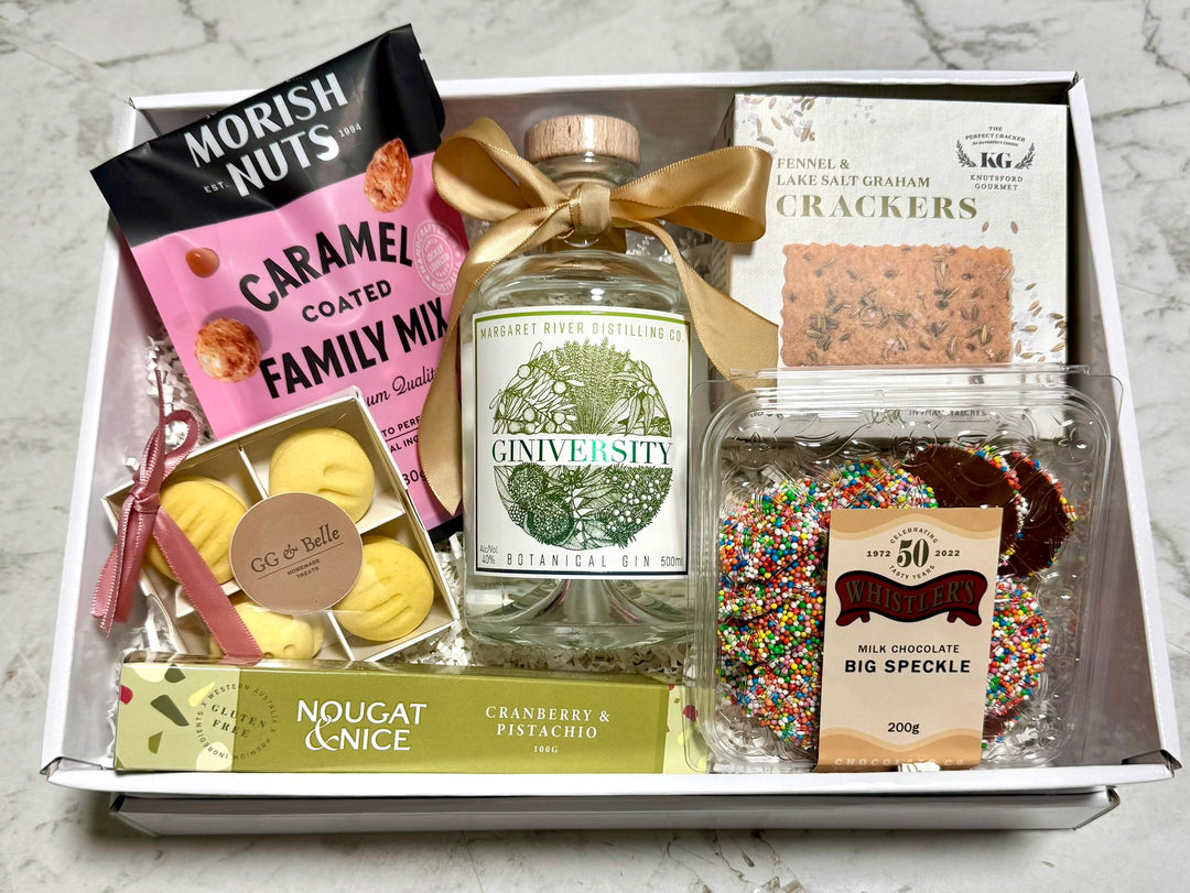 Giniversity Botanical Gin with sweet treats