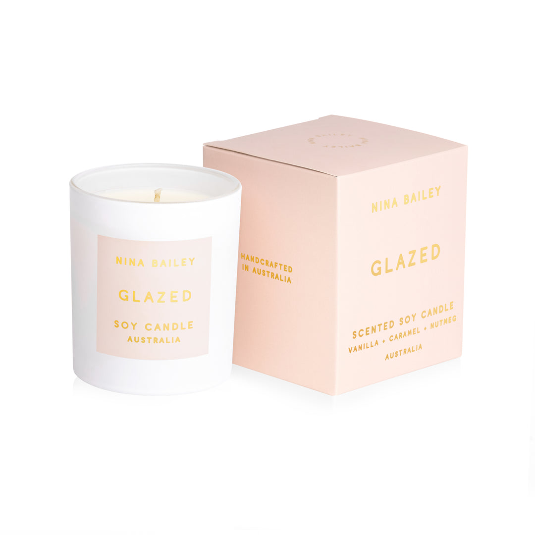 Caramel Vanilla - Glazed Large Soy Candle