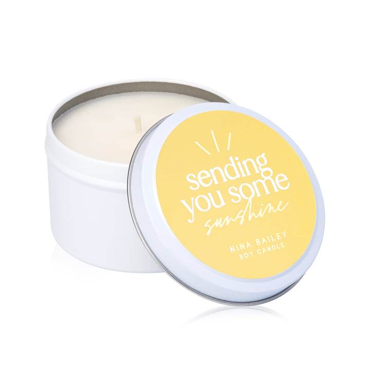"Sending you some sunshine: Soy candle