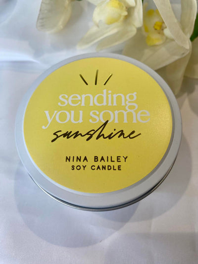"Sending you some sunshine: Soy candle