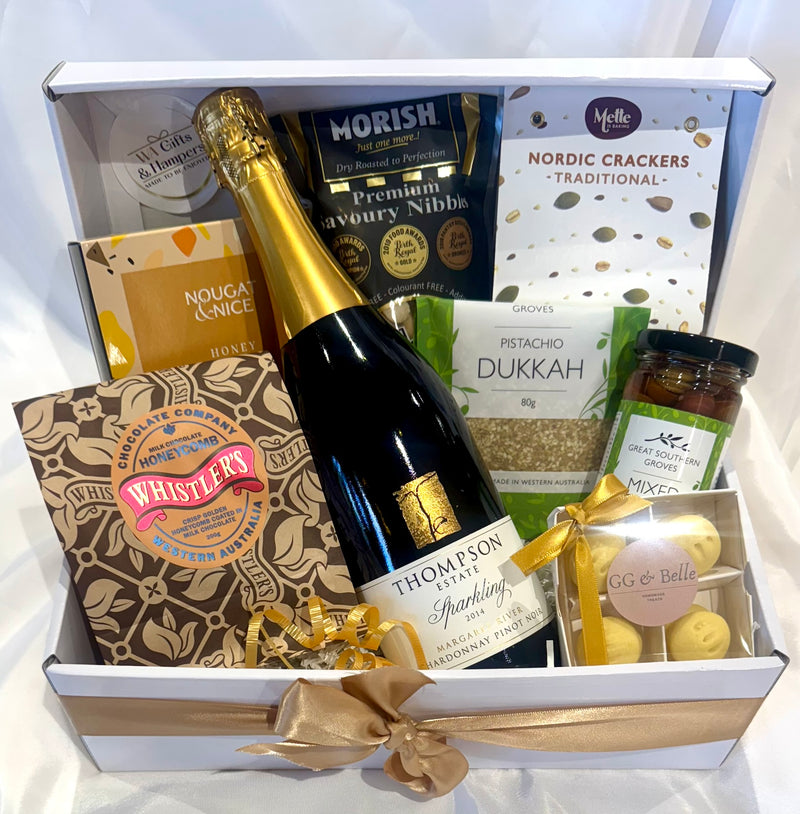 A Thompson Estate Margaret River Sparkling Wine Gift with tasty treats