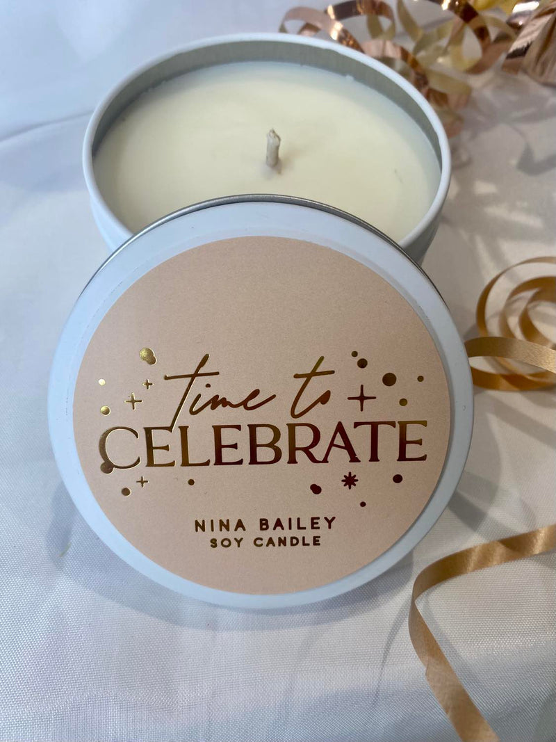 "Celebrate" Soy candle tin