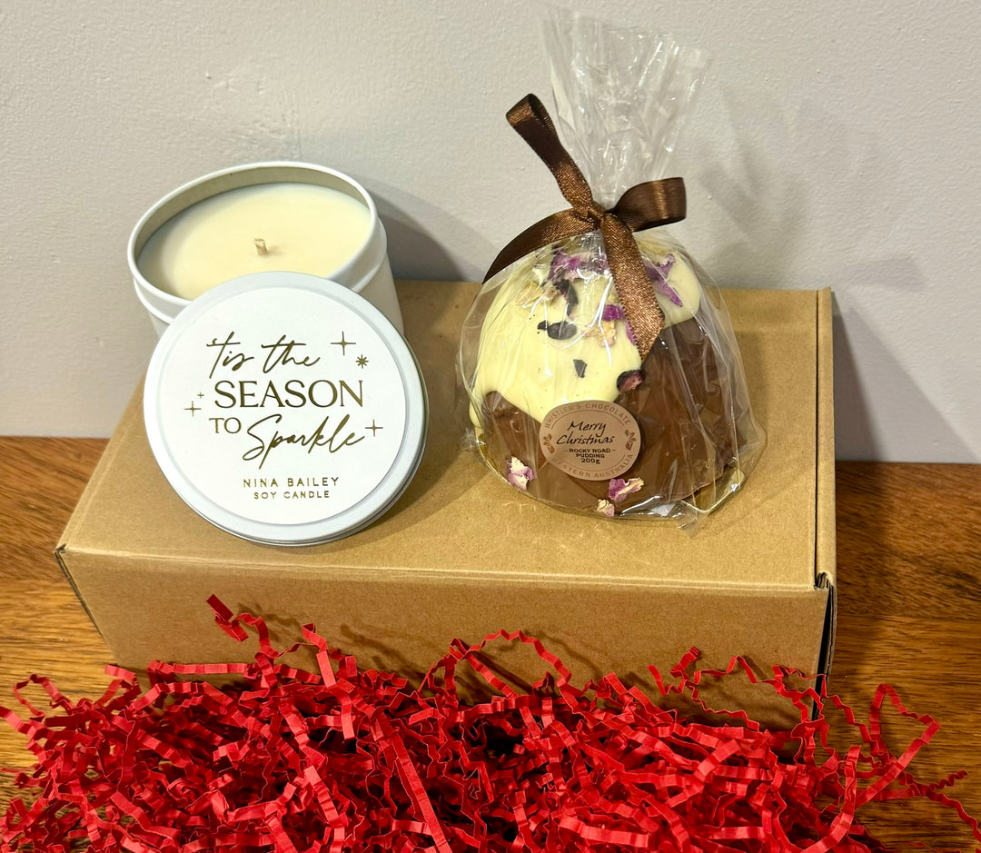 "Tis the Season" Nina Bailey fragrant soy candle with Whistler&