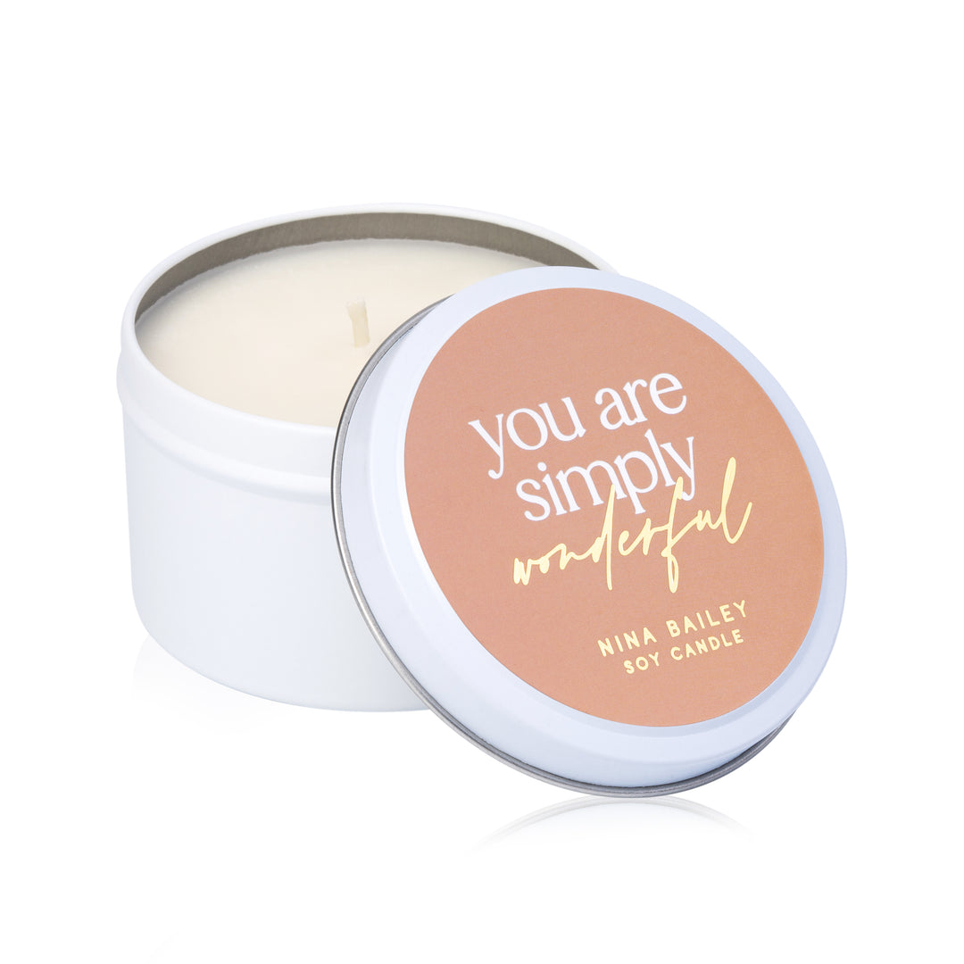 "You are simply wonderful" Soy candle