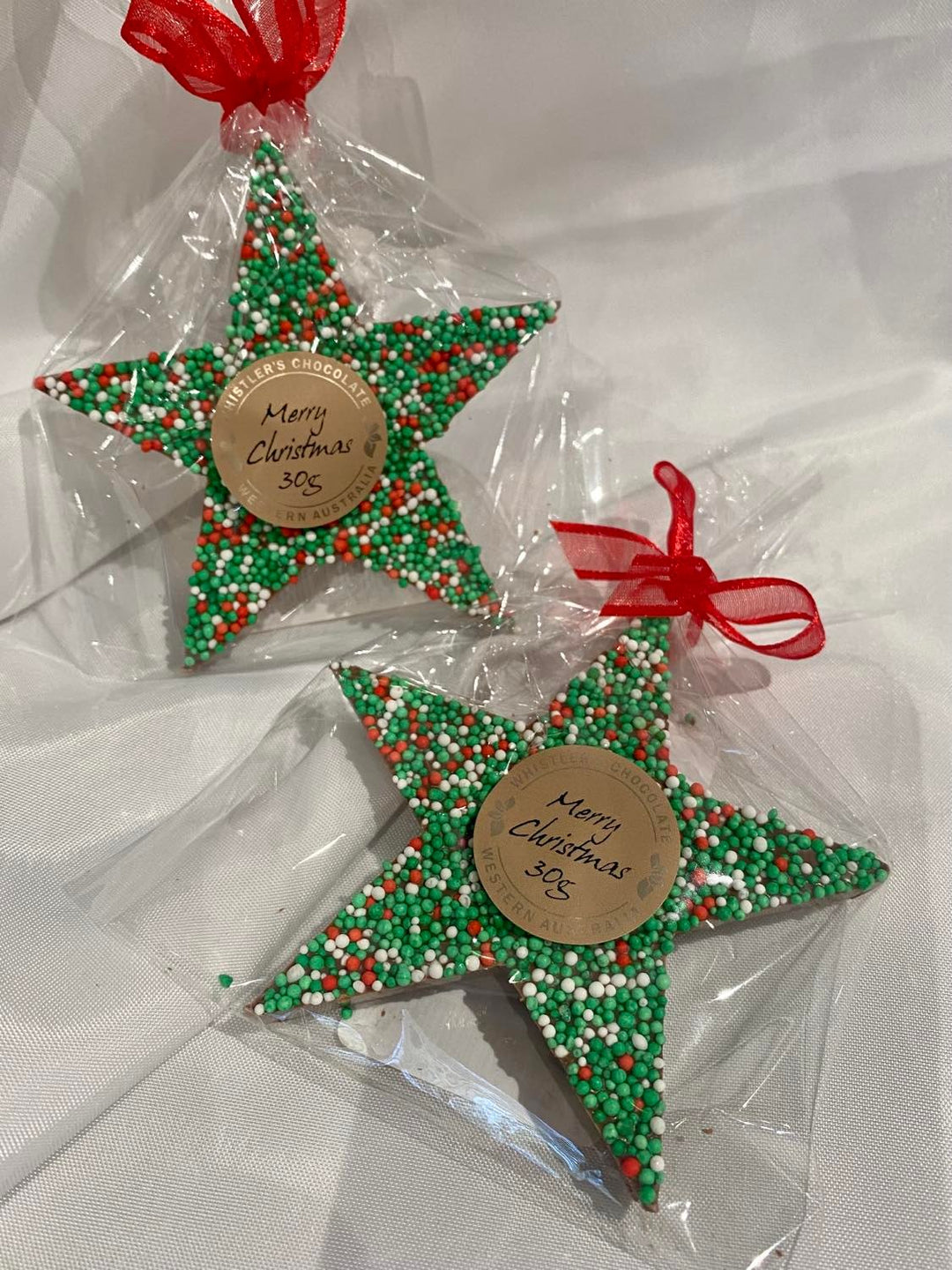 Merry Christmas Milk Chocolate 30g Speckled Star