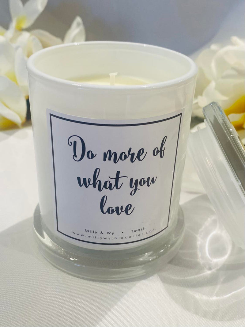 Candle with Quote - By Milly & Wy