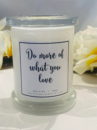 Candle with Quote - By Milly & Wy