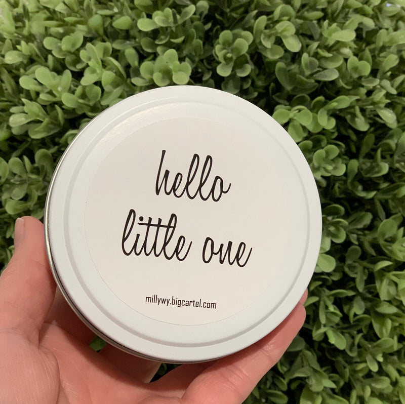 "Hello Little One" candle