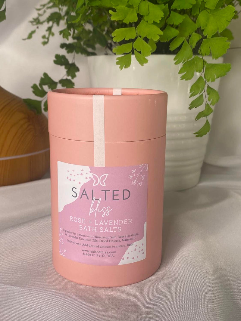 Rose & Lavender Bath Salts - By Salted Bliss